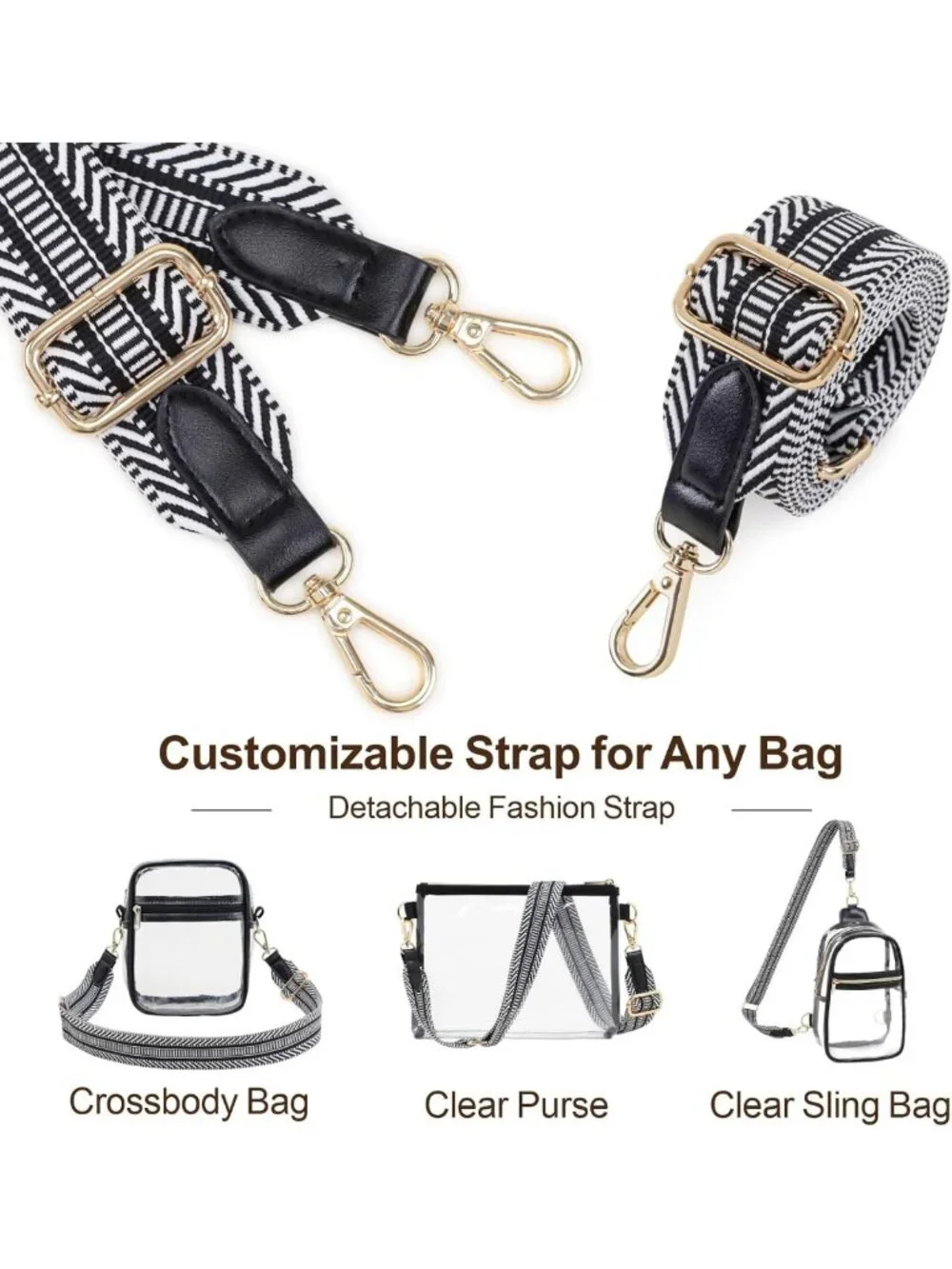 Clear Tote Bag for Women - Stadium Approved Small Purse, Stylish & Versatile